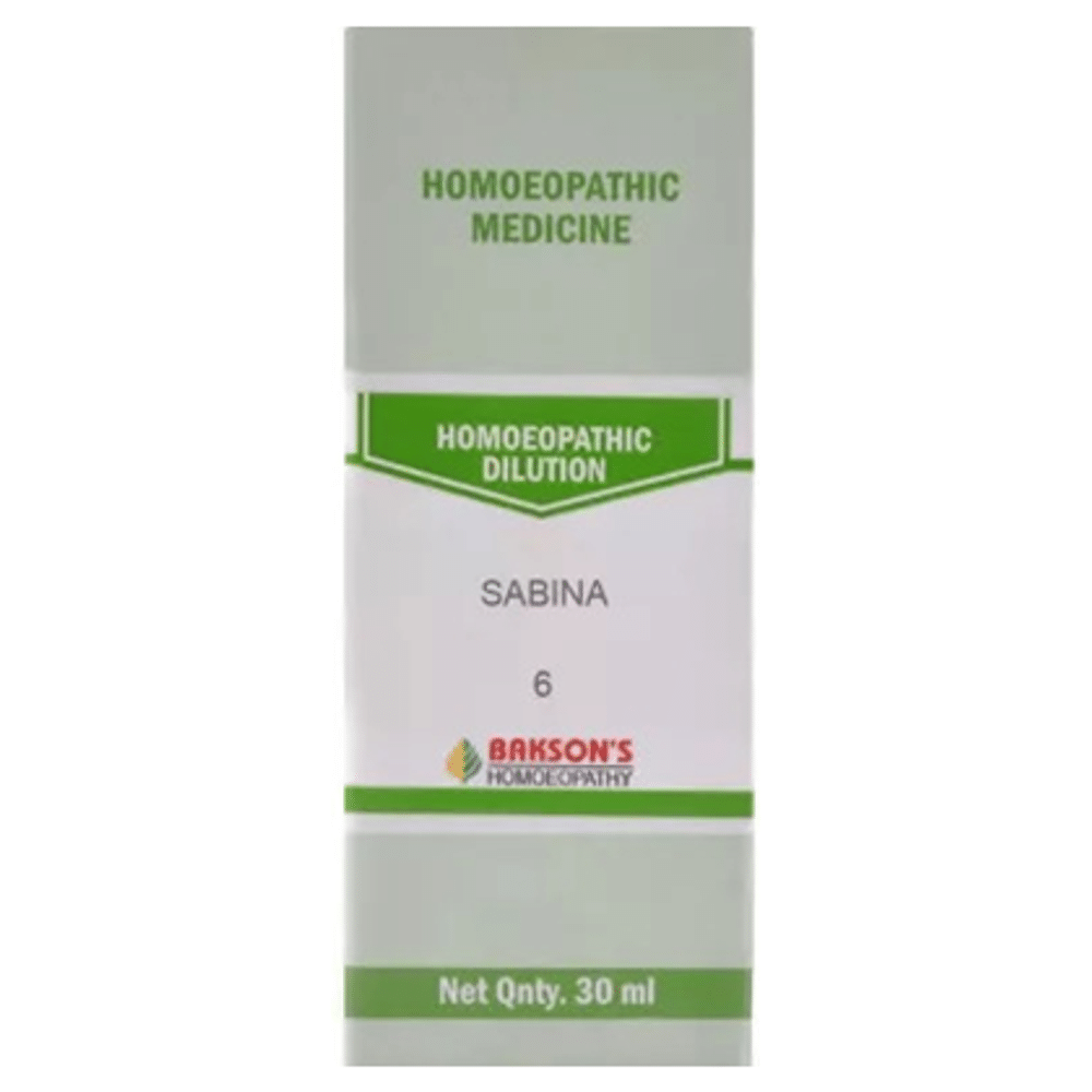 Bakson's Homeopathy Sabina Dilution 6 Bakson's Homeopathy Sabina Dilution 6
