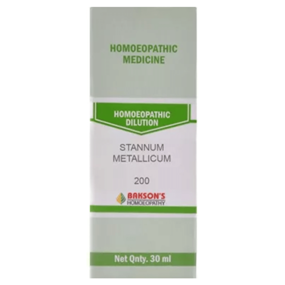 Bakson's Homeopathy Stannum Metallicum Dilution 200 Bakson's Homeopathy Stannum Metallicum Dilution 200