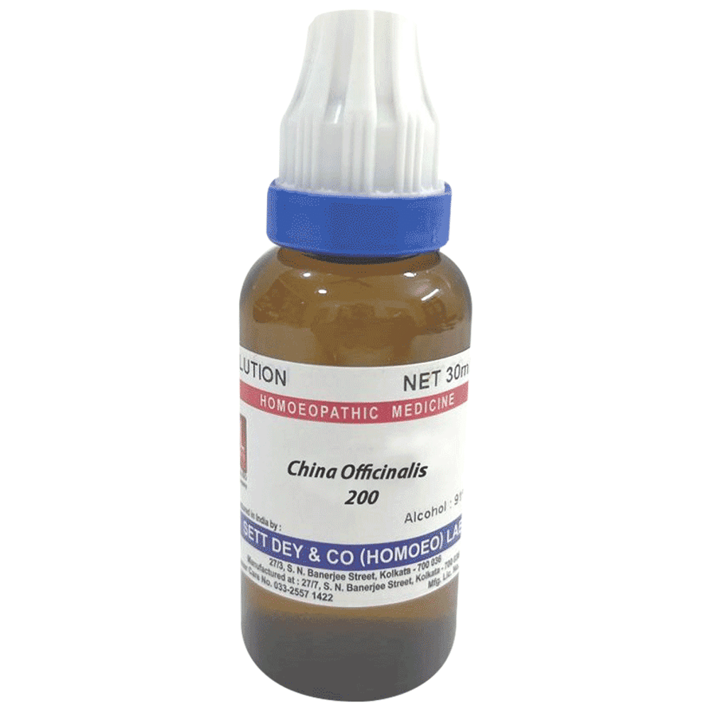 Sett Dey China Officinalis Dilution 200 Sett Dey China Officinalis Dilution 200