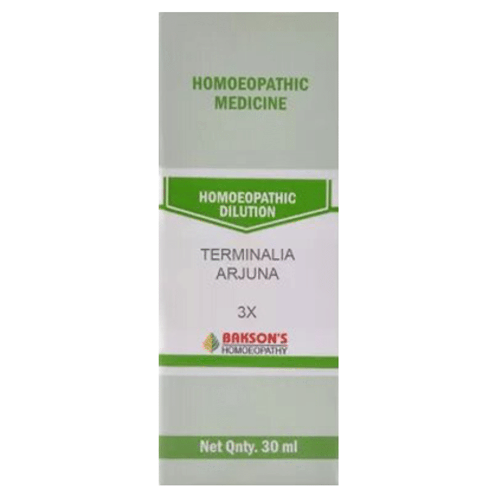 Bakson's Homeopathy Terminalia Arjuna Dilution 3X Bakson's Homeopathy Terminalia Arjuna Dilution 3X