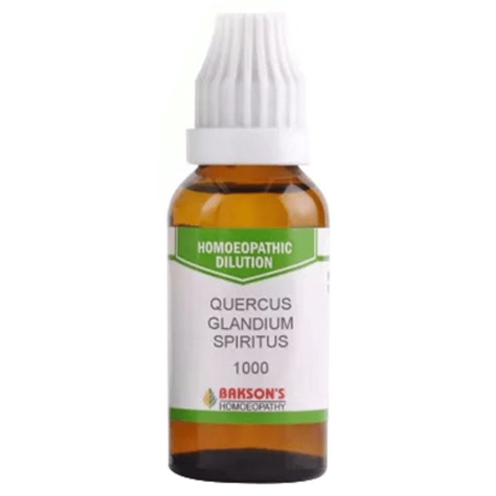Bakson's Homeopathy Quercus Glandium Spiritus Dilution 1000 CH Bakson's Homeopathy Quercus Glandium Spiritus Dilution 1000 CH