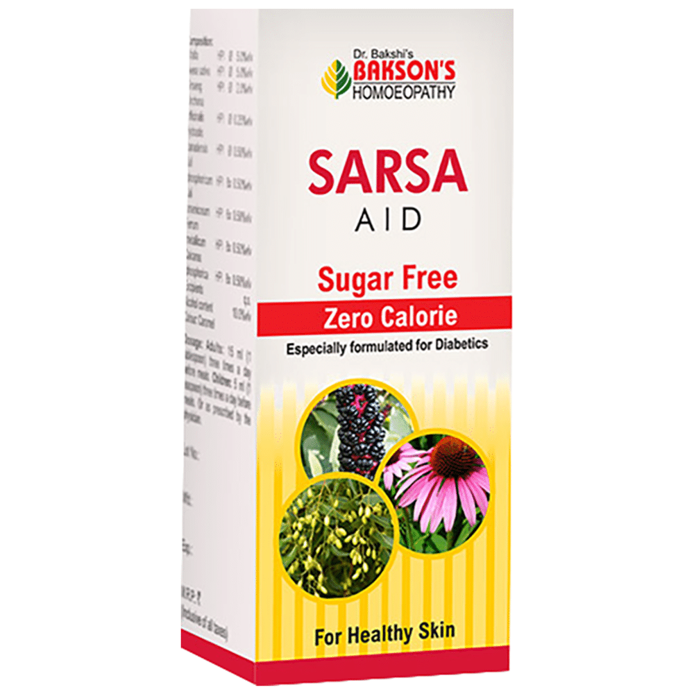 Bakson's Homeopathy Sarsa Aid Syrup Sugar Free Bakson's Homeopathy Sarsa Aid Syrup Sugar Free