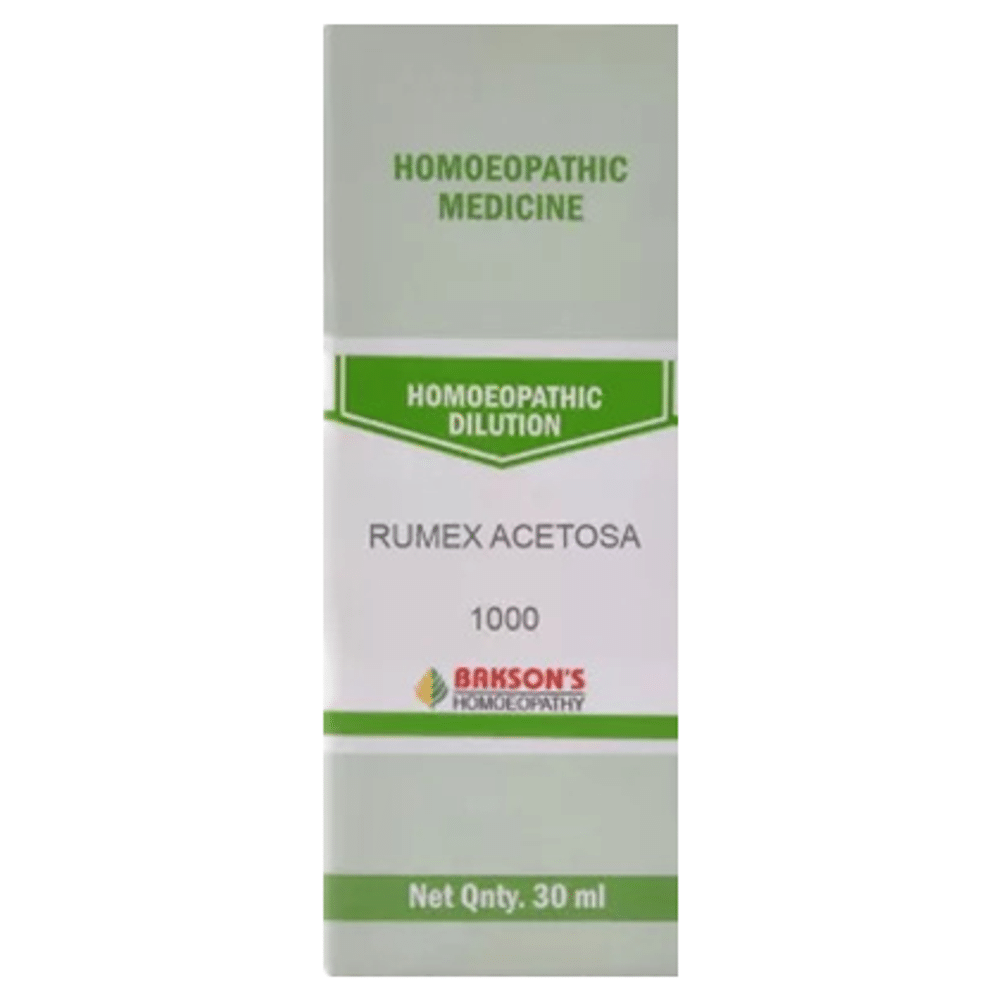 Bakson's Homeopathy Rumex Acetosa Dilution 1000 CH Bakson's Homeopathy Rumex Acetosa Dilution 1000 CH