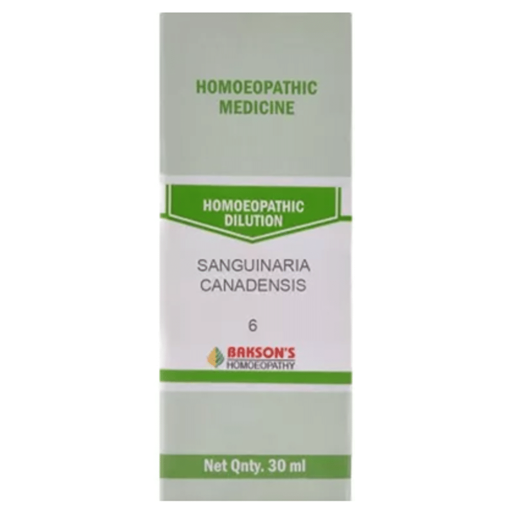 Bakson's Homeopathy Sanguinaria Canadensis Dilution 6 Bakson's Homeopathy Sanguinaria Canadensis Dilution 6