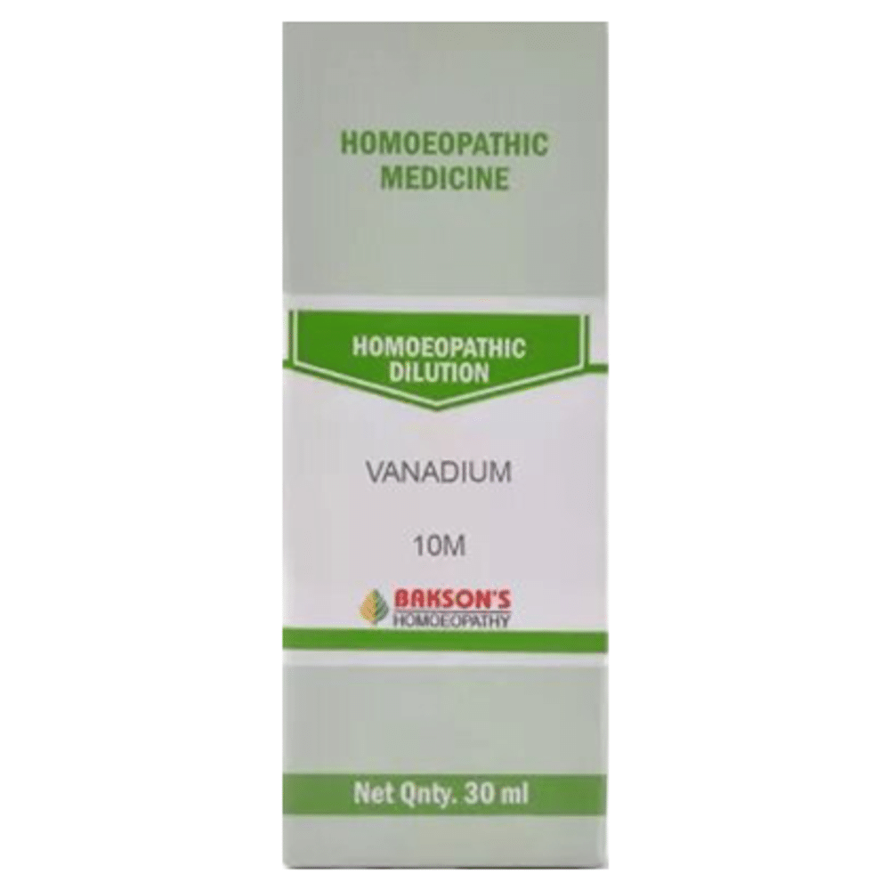 Bakson's Homeopathy Vanadium Dilution 10M Bakson's Homeopathy Vanadium Dilution 10M