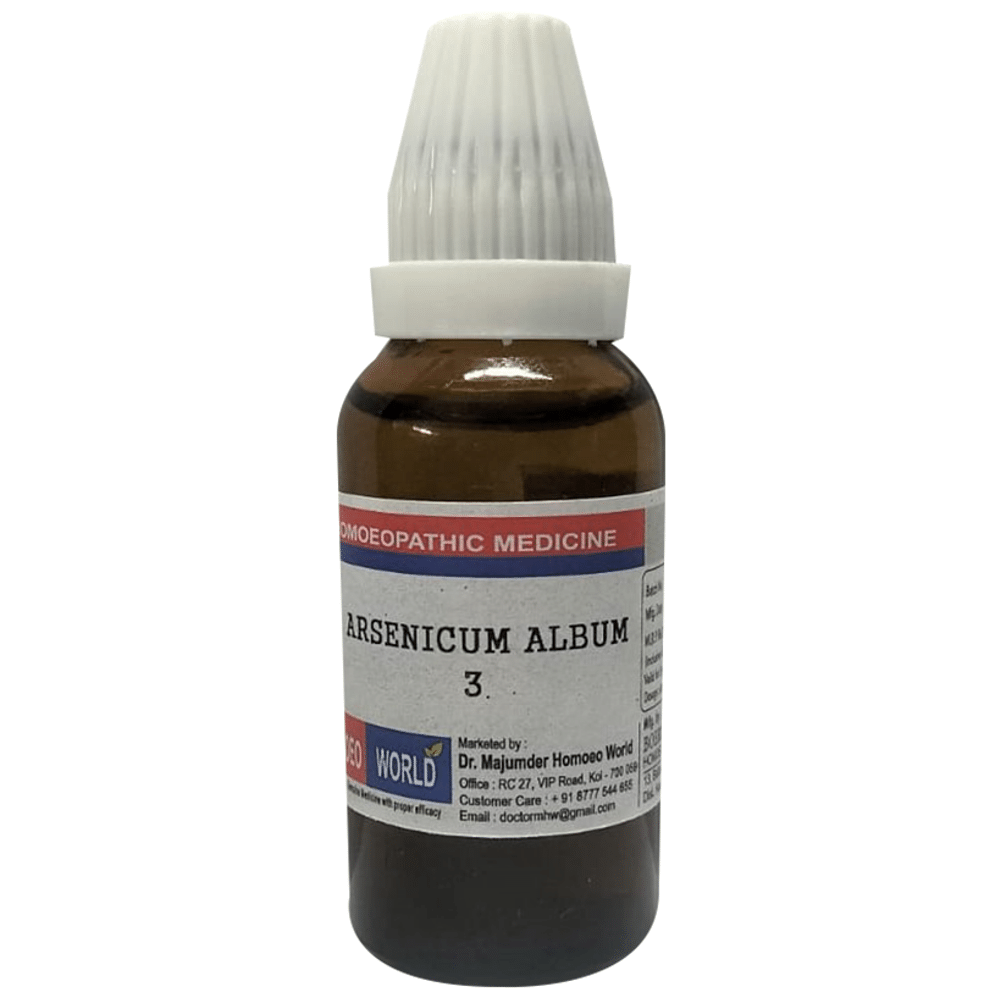 Dr. Majumder Homeo World Arsenicum Album Dilution 3 (30ml Each) Dr. Majumder Homeo World Arsenicum Album Dilution 3 (30ml Each)