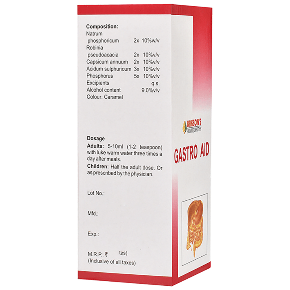 Bakson's Homeopathy Gastro Aid Syrup Bakson's Homeopathy Gastro Aid Syrup
