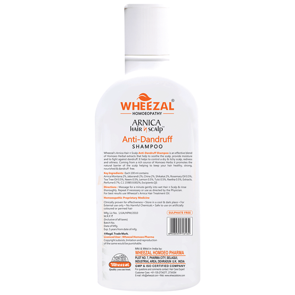 Wheezal Arnica Hair N Scalp Anti-Dandruff Shampoo Wheezal Arnica Hair N Scalp Anti-Dandruff Shampoo