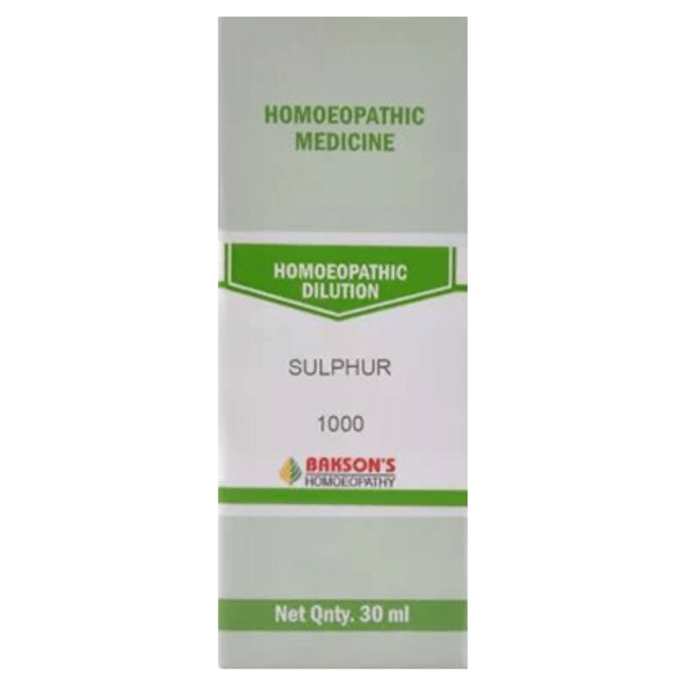 Bakson's Homeopathy Sulphur Dilution 1M Bakson's Homeopathy Sulphur Dilution 1M