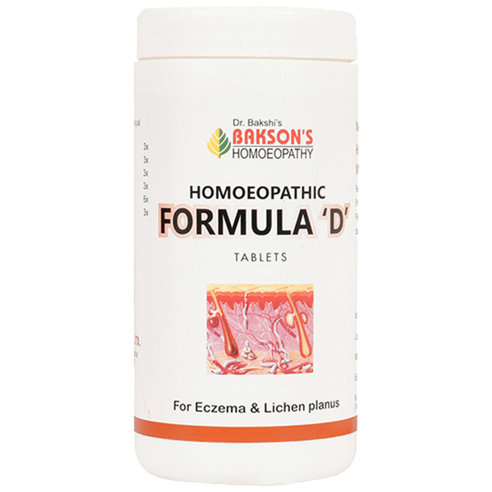 Bakson's Homeopathy Homoeopathic Formula 'D' Tablet Bakson's Homeopathy Homoeopathic Formula 'D' Tablet