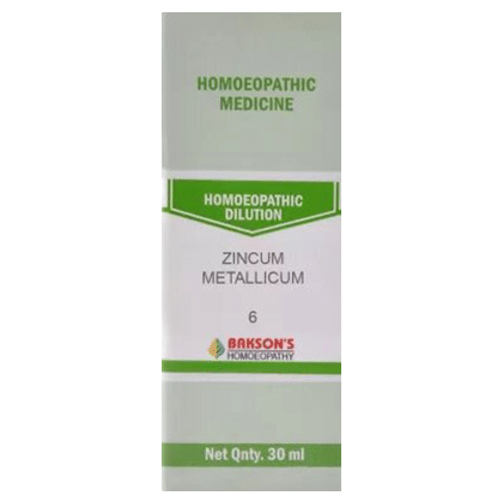 Bakson's Homeopathy Zincum Metallicum Dilution 6 Bakson's Homeopathy Zincum Metallicum Dilution 6