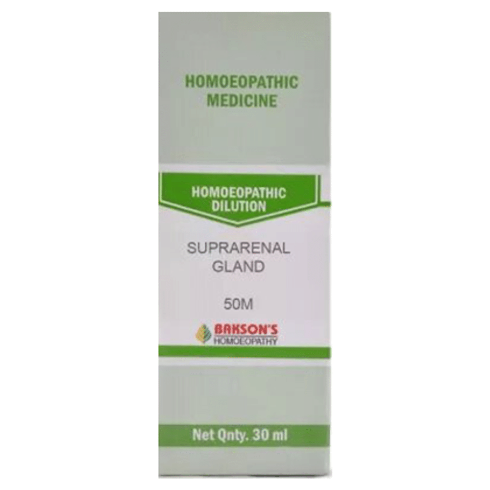 Bakson's Homeopathy Suprarenal Gland Dilution 50M Bakson's Homeopathy Suprarenal Gland Dilution 50M