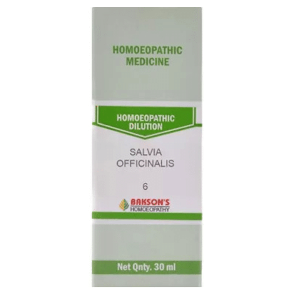 Bakson's Homeopathy Salvia Officinalis Dilution 6 Bakson's Homeopathy Salvia Officinalis Dilution 6