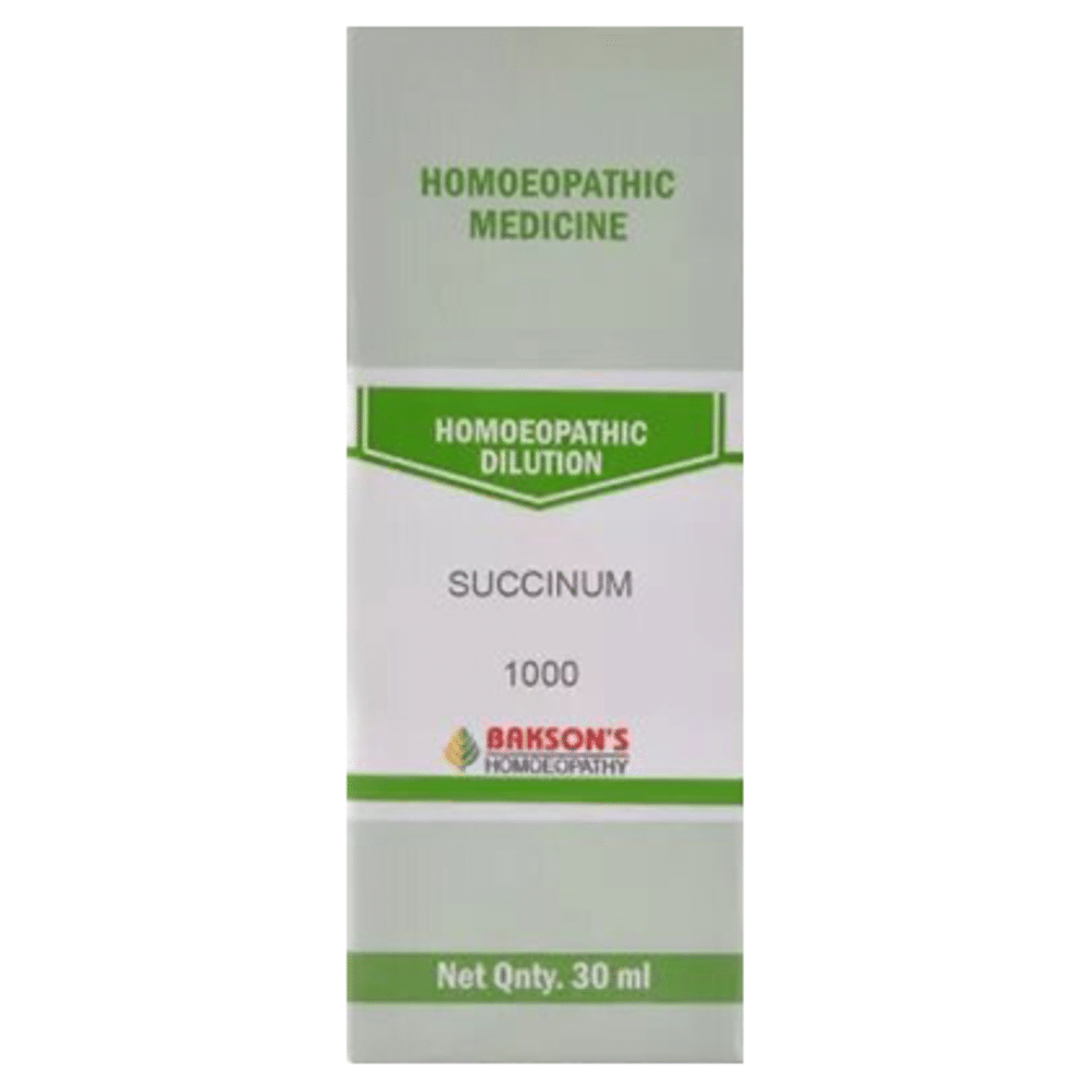 Bakson's Homeopathy Succinum Dilution 1M Bakson's Homeopathy Succinum Dilution 1M