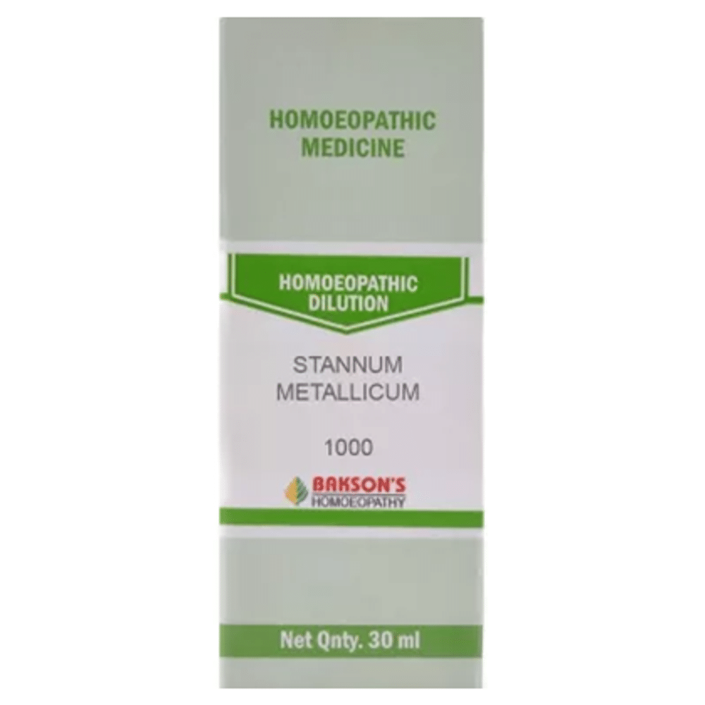 Bakson's Homeopathy Stannum Metallicum Dilution 1000 CH Bakson's Homeopathy Stannum Metallicum Dilution 1000 CH