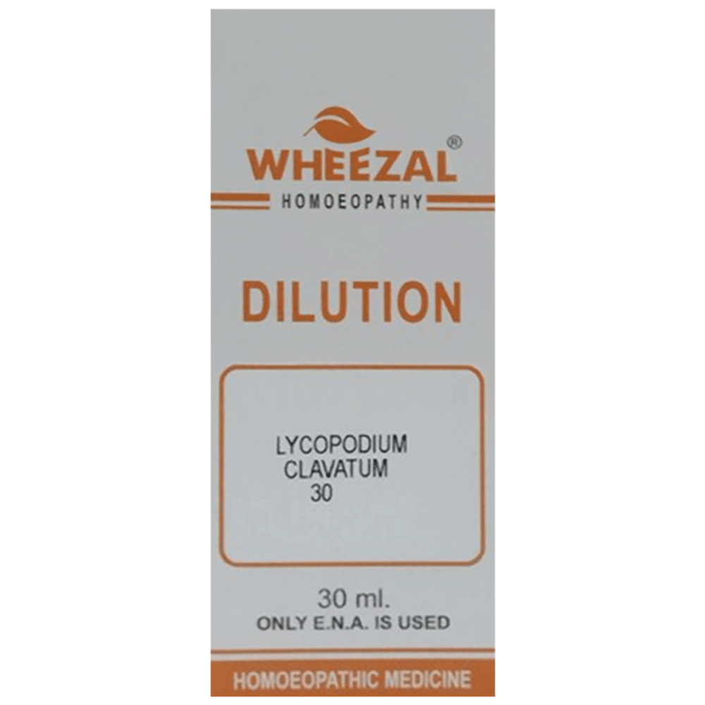 Wheezal Lycopodium C. Dilution 30 Wheezal Lycopodium C. Dilution 30