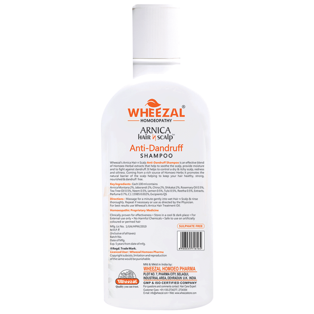 Wheezal Arnica Hair N Scalp Anti-Dandruff Shampoo Wheezal Arnica Hair N Scalp Anti-Dandruff Shampoo