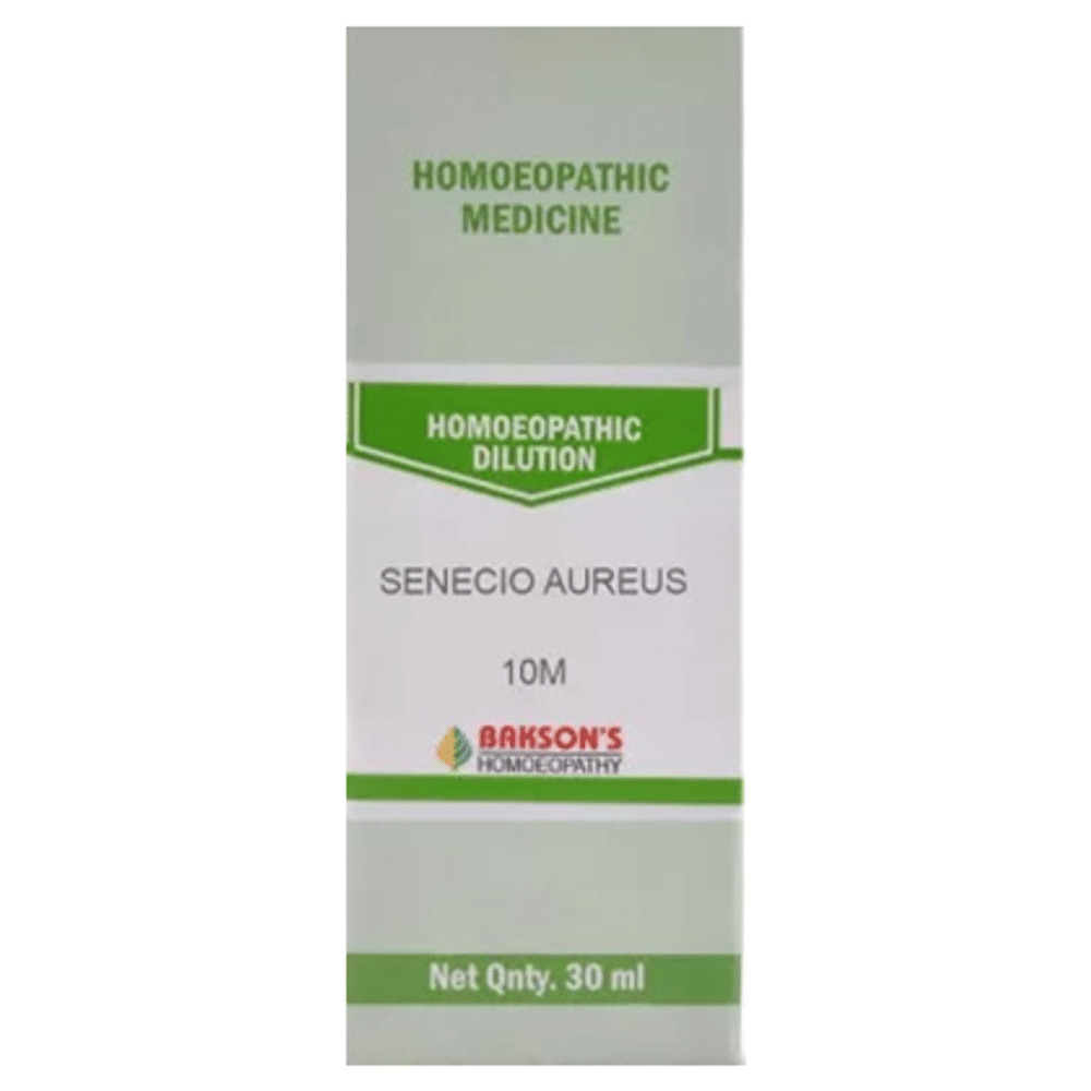 Bakson's Homeopathy Senecio Aureus Dilution 10M Bakson's Homeopathy Senecio Aureus Dilution 10M