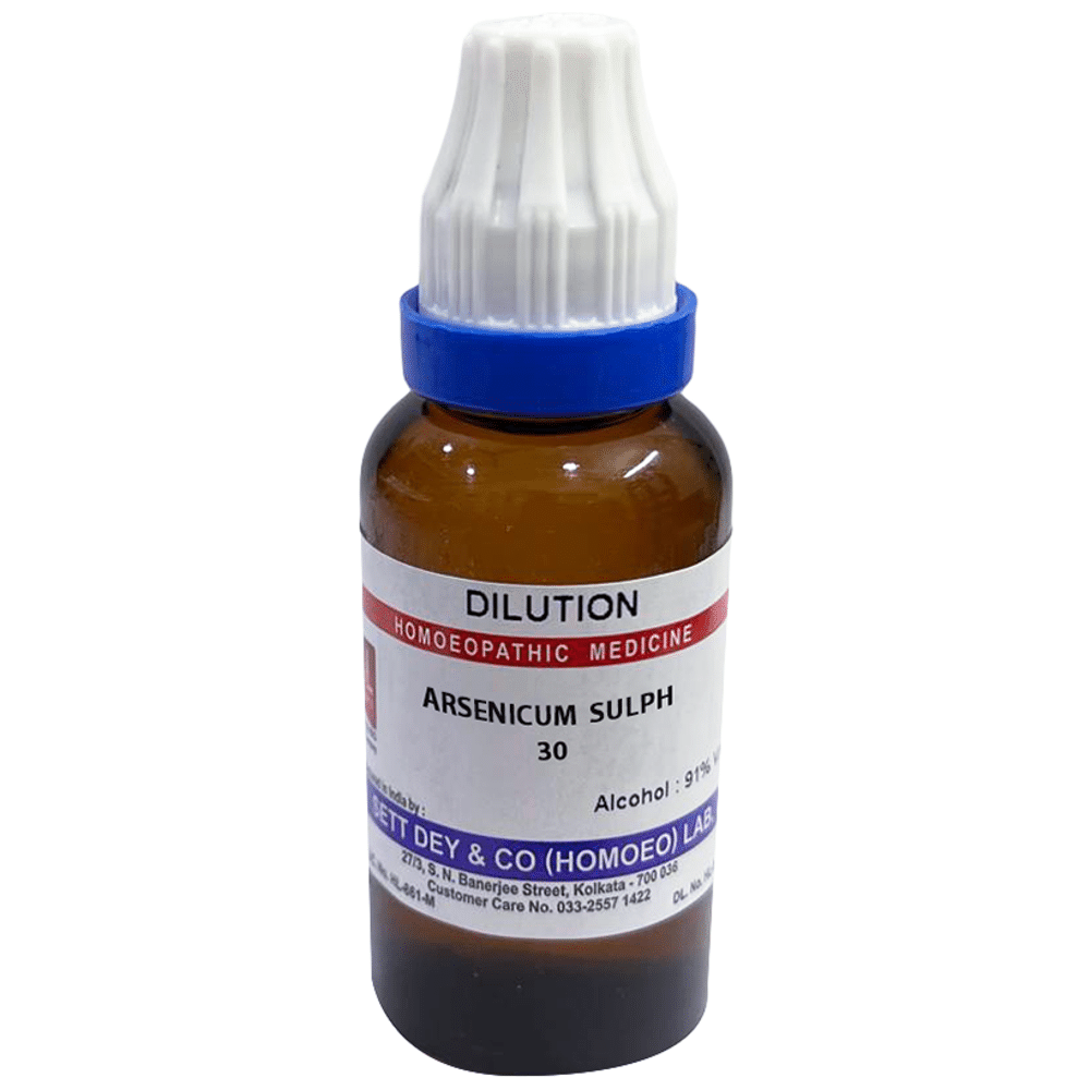 Sett Dey Arsenicum Sulph Dilution 30 Sett Dey Arsenicum Sulph Dilution 30