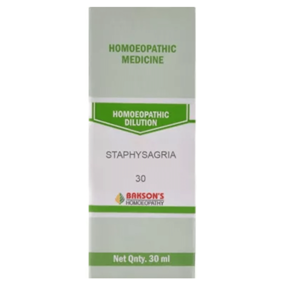 Bakson's Homeopathy Staphysagria Dilution 30 Bakson's Homeopathy Staphysagria Dilution 30