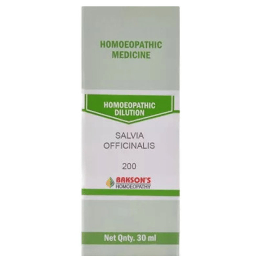 Bakson's Homeopathy Salvia Officinalis Dilution 200 Bakson's Homeopathy Salvia Officinalis Dilution 200