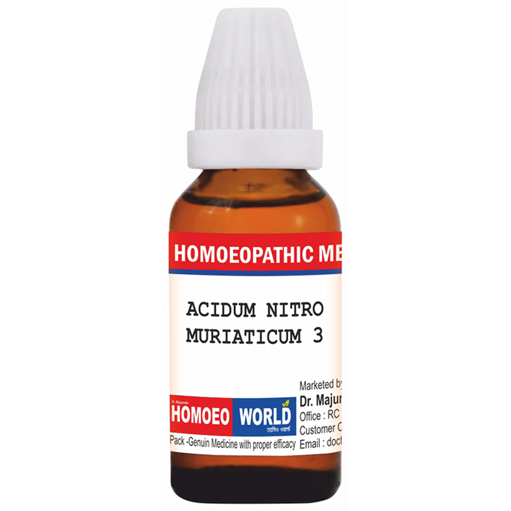 Dr. Majumder Homeo World Acidum Nitro Muriaticum Dilution (30ml Each) 3 Dr. Majumder Homeo World Acidum Nitro Muriaticum Dilution (30ml Each) 3