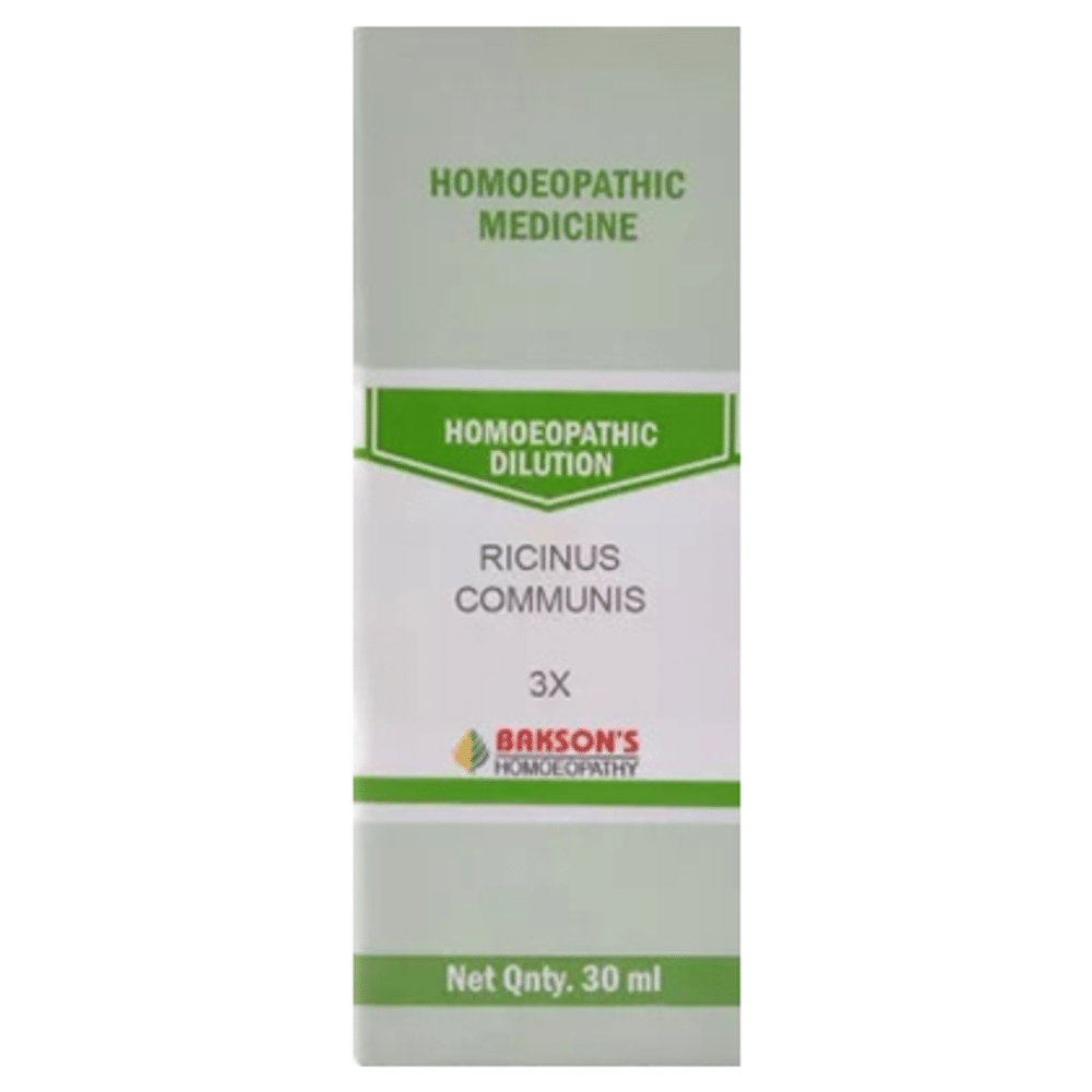 Bakson's Homeopathy Ricinus Communis Dilution 3X Bakson's Homeopathy Ricinus Communis Dilution 3X