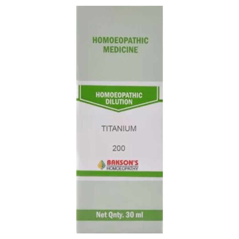 Bakson's Homeopathy Titanium Dilution 200 Bakson's Homeopathy Titanium Dilution 200