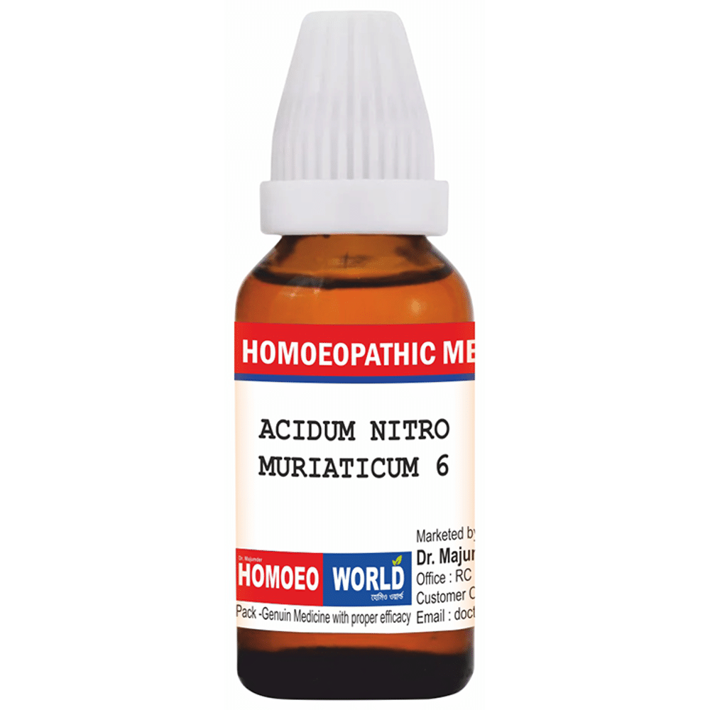 Dr. Majumder Homeo World Acidum Nitro Muriaticum Dilution (30ml Each) 6 Dr. Majumder Homeo World Acidum Nitro Muriaticum Dilution (30ml Each) 6