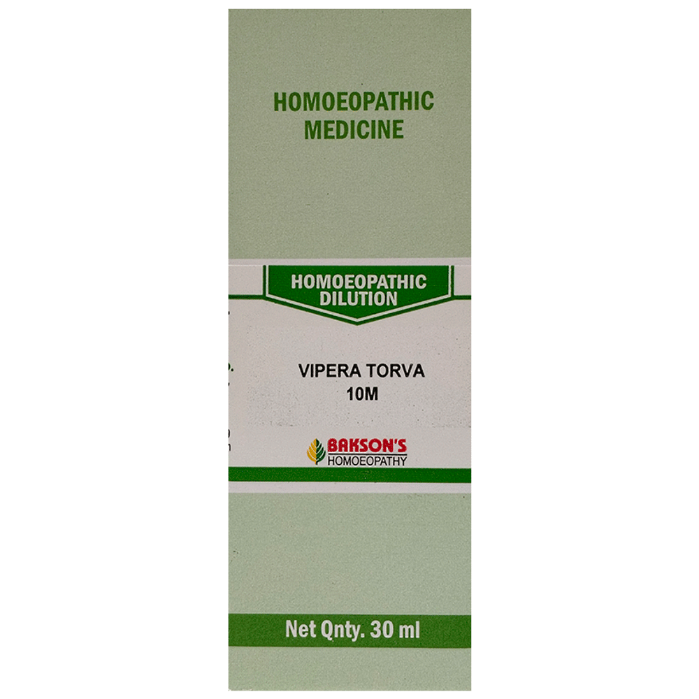 Bakson's Homeopathy Vipera Torva Dilution 10M Bakson's Homeopathy Vipera Torva Dilution 10M