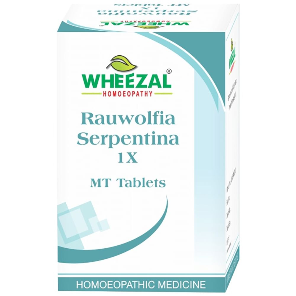 Wheezal Rauwolfia Serpentina 1X MT Tablet Wheezal Rauwolfia Serpentina 1X MT Tablet