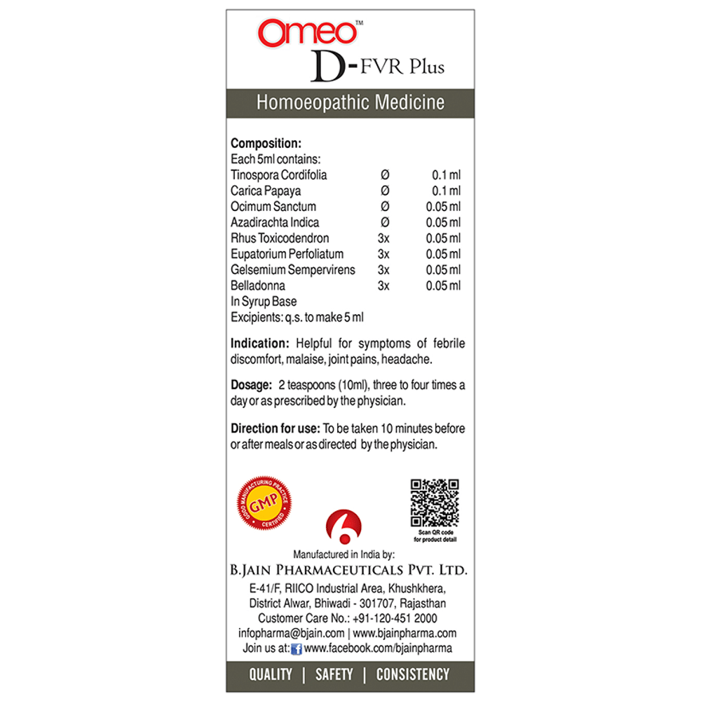 Bjain Omeo D-FVR Plus Syrup Bjain Omeo D-FVR Plus Syrup