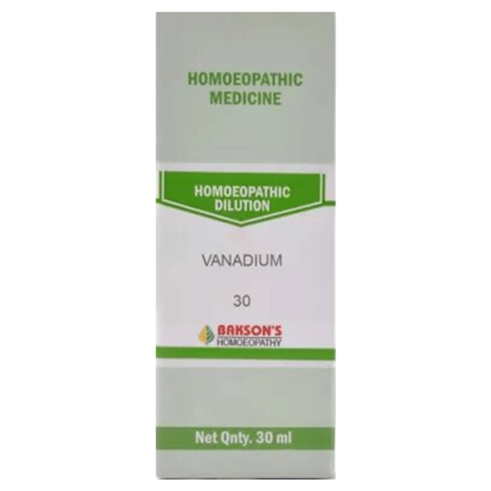 Bakson's Homeopathy Vanadium Dilution 30 Bakson's Homeopathy Vanadium Dilution 30