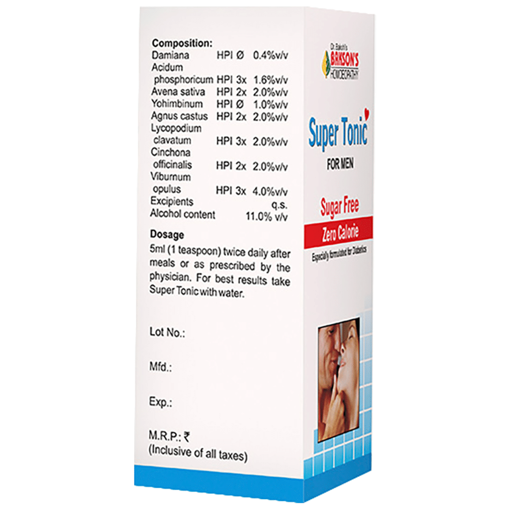 Bakson's Homeopathy Super Tonic for Men Sugar Free Bakson's Homeopathy Super Tonic for Men Sugar Free