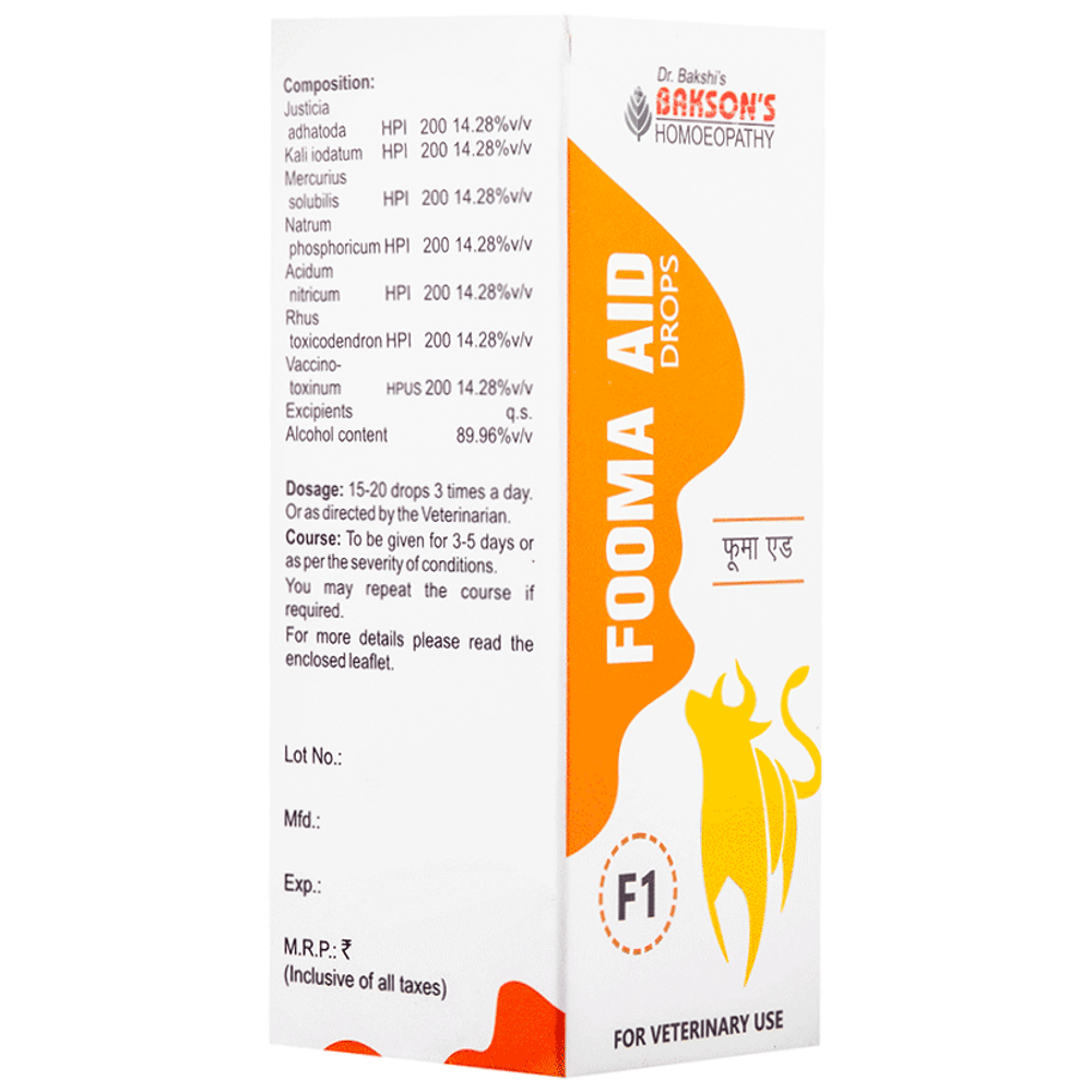 Bakson's Homeopathy Fooma Aid F1 Drop Bakson's Homeopathy Fooma Aid F1 Drop