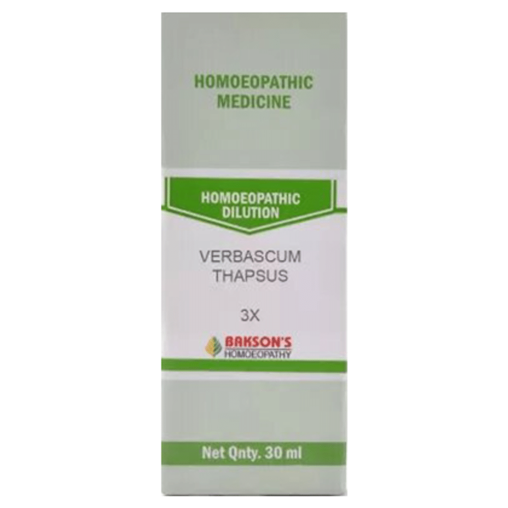 Bakson's Homeopathy Verbascum Thapsus Dilution 3X Bakson's Homeopathy Verbascum Thapsus Dilution 3X
