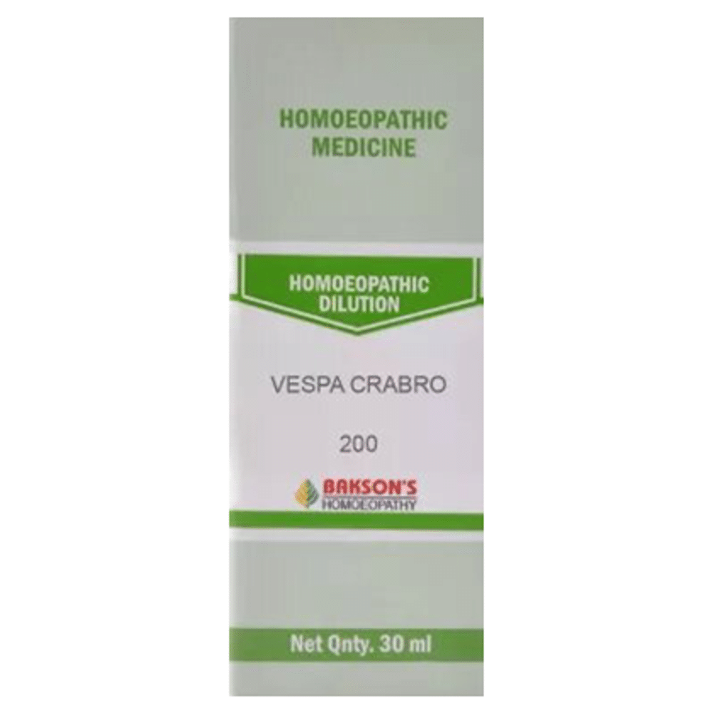 Bakson's Homeopathy Vespa Crabro Dilution 200 Bakson's Homeopathy Vespa Crabro Dilution 200