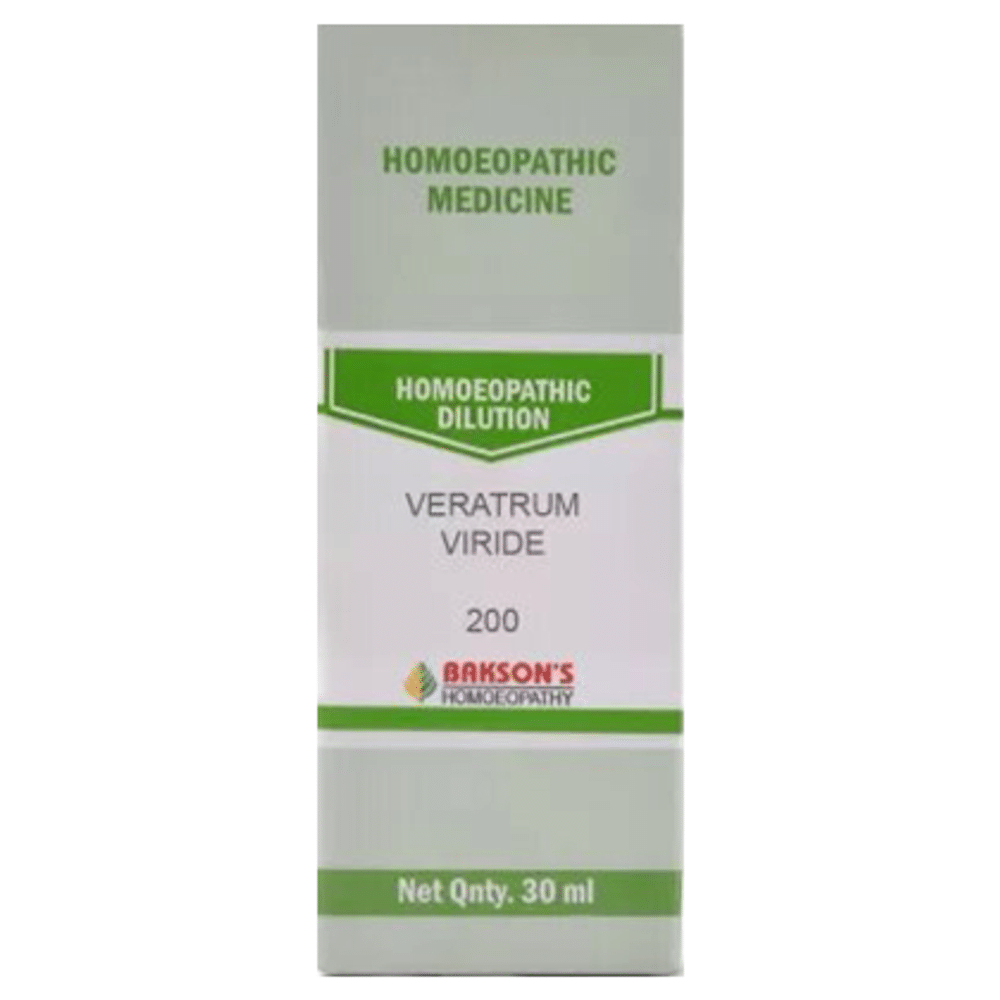 Bakson's Homeopathy Veratrum Viride Dilution 200 Bakson's Homeopathy Veratrum Viride Dilution 200