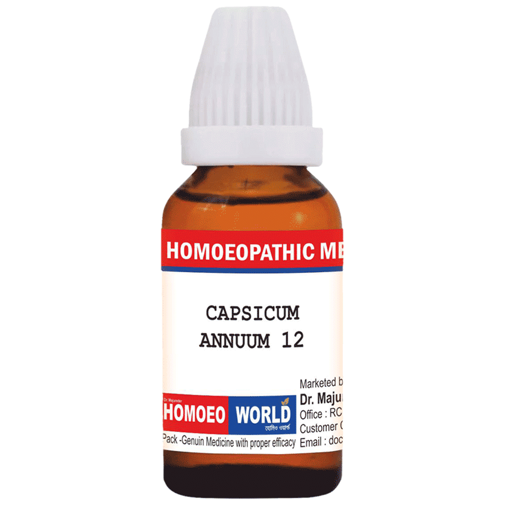 Dr. Majumder Homeo World Capsicum Annum Dilution (30ml Each) 12 CH Dr. Majumder Homeo World Capsicum Annum Dilution (30ml Each) 12 CH