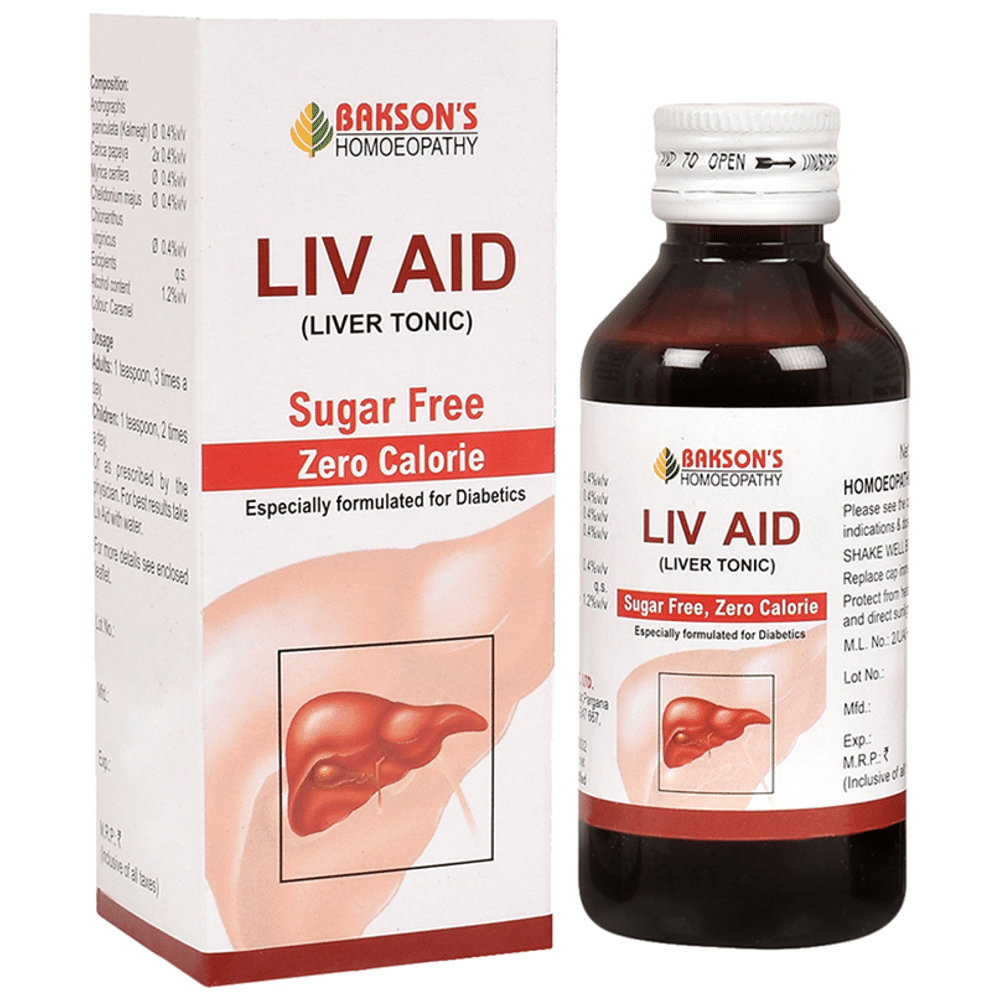Bakson's Homeopathy Liv Aid Liver Tonic Sugar Free Bakson's Homeopathy Liv Aid Liver Tonic Sugar Free