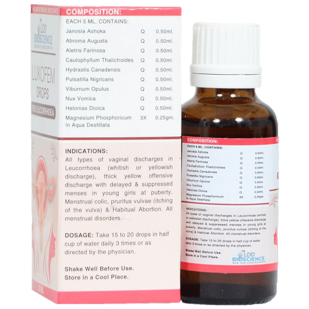 LDD Bioscience Lukofem Drop for Leucorrhoea LDD Bioscience Lukofem Drop for Leucorrhoea