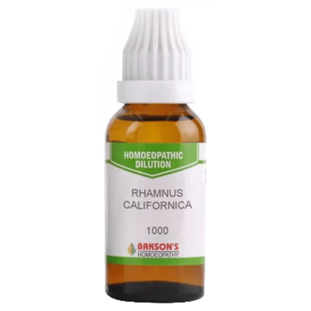Bakson's Homeopathy Rhamnus Californica Dilution 1000 CH Bakson's Homeopathy Rhamnus Californica Dilution 1000 CH