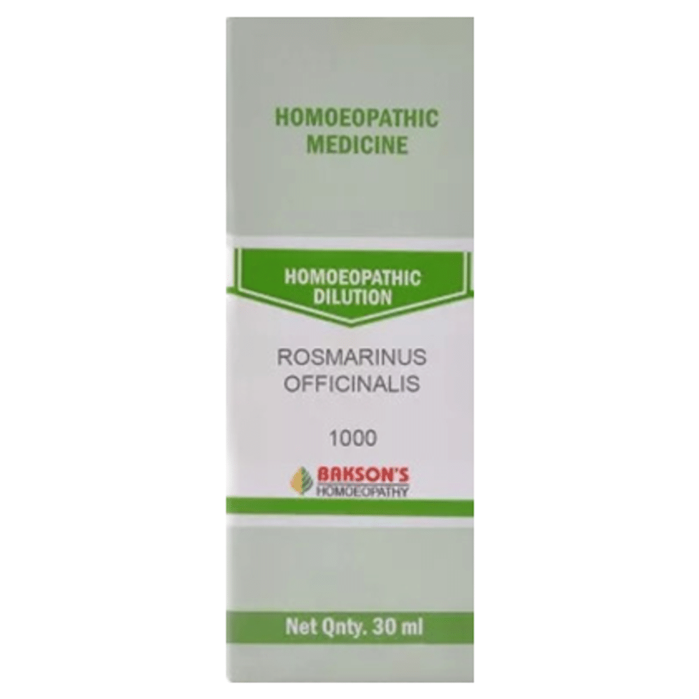 Bakson's Homeopathy Rosmarinus Officinalis Dilution 1000 CH Bakson's Homeopathy Rosmarinus Officinalis Dilution 1000 CH