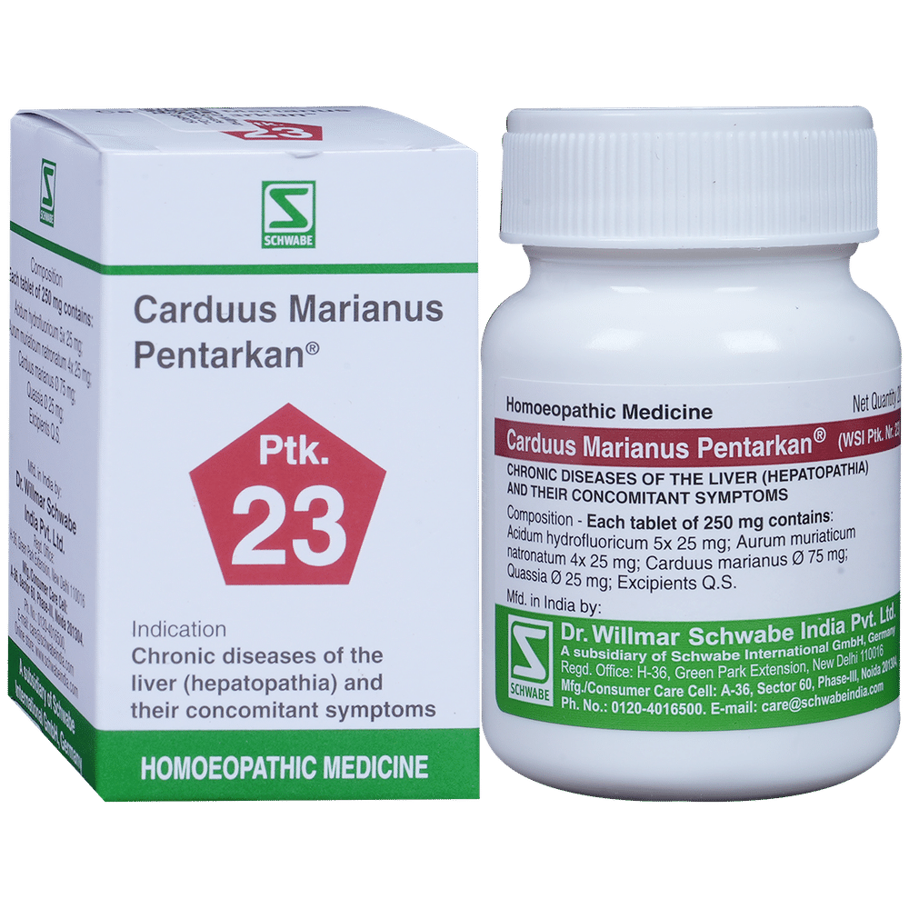 Dr Willmar Schwabe India Carduus Marianus Pentarkan Ptk 23 Tablet Dr Willmar Schwabe India Carduus Marianus Pentarkan Ptk 23 Tablet