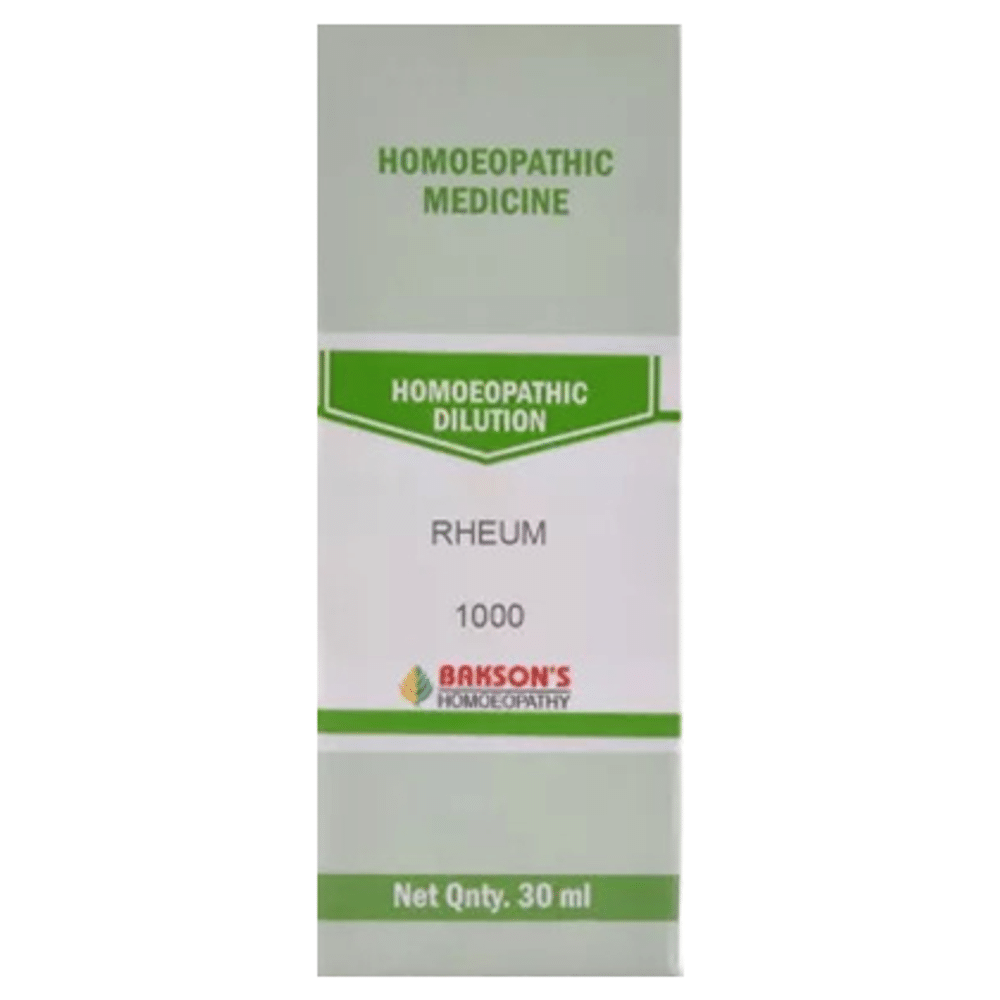 Bakson's Homeopathy Rheum Dilution 1000 CH Bakson's Homeopathy Rheum Dilution 1000 CH