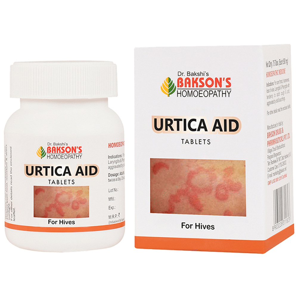 Bakson's Homeopathy Urtica Aid Tablet Bakson's Homeopathy Urtica Aid Tablet