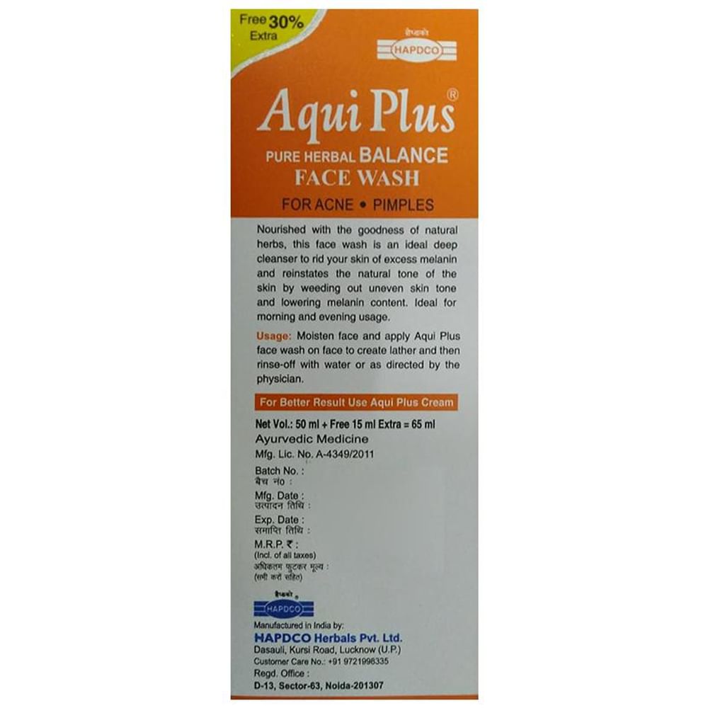 Hapdco Aqui Plus Face Wash Hapdco Aqui Plus Face Wash