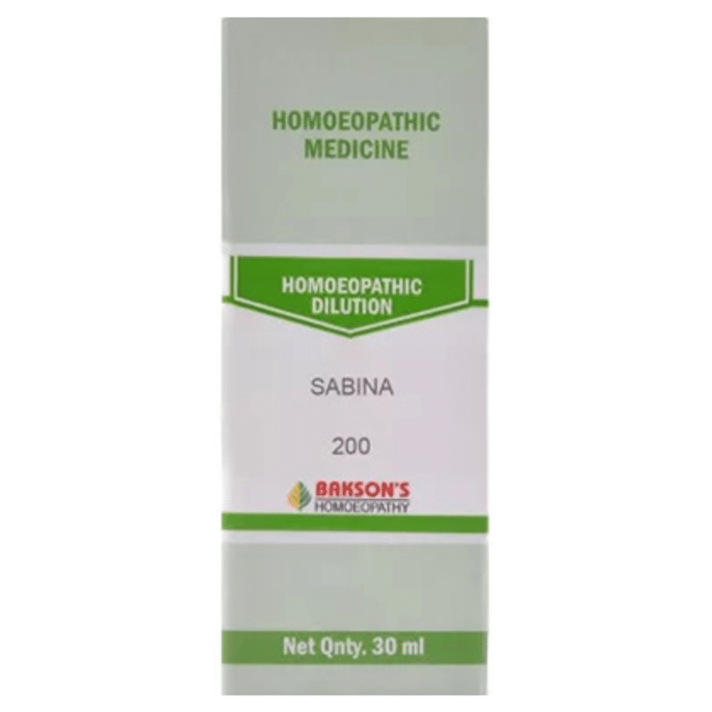 Bakson's Homeopathy Sabina Dilution 200 Bakson's Homeopathy Sabina Dilution 200