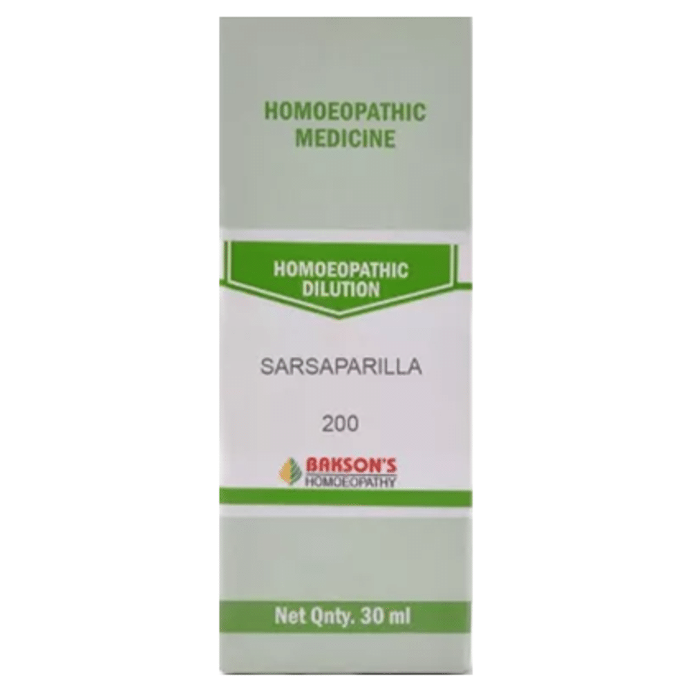 Bakson's Homeopathy Sarsaparilla Dilution 200 Bakson's Homeopathy Sarsaparilla Dilution 200