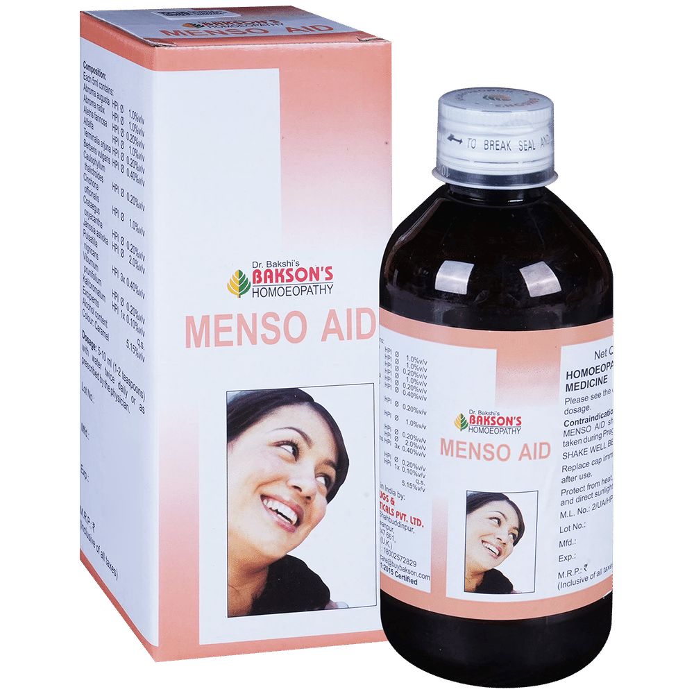 Bakson's Homeopathy Menso Aid Syrup
